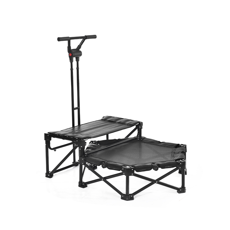 Adjustable Armrests Up-Down Foldable Fitness Trampoline